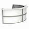 Linea Italia Reception Desk 71 in D X 46 in H, 11.9 ft W X Thermofused Laminate, White ZUS297 - alternate 2
